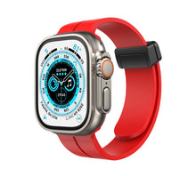 Load image into Gallery viewer, Magnetic silicone band for Apple Watch 42/44/45/49 (red)
