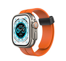 Load image into Gallery viewer, Magnetic silicone band for Apple Watch 42/44/45/49 (orange)
