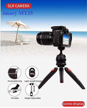 Load image into Gallery viewer, Jmary MT-35 - Table Top Mini Portable Fold-able Extendable Tripod Stand for Mobile Phones and DSLR &amp; Digital Cameras
