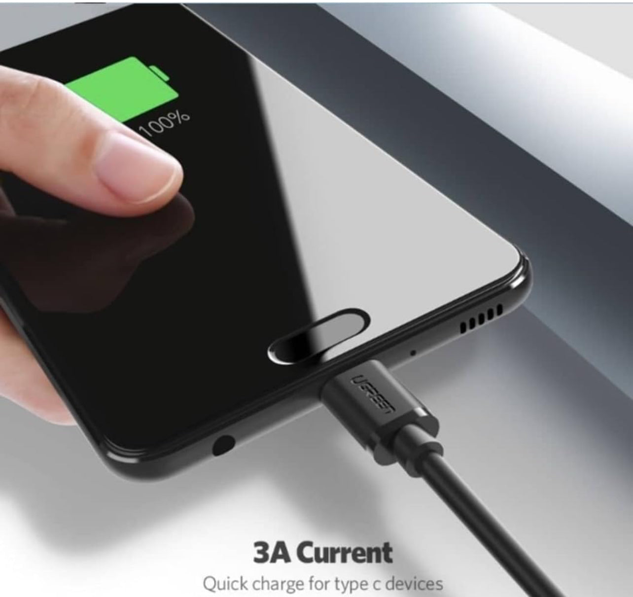 UGREEN USB 3.0 A Male to Type C Male Cable Nickel Plating 2m Black