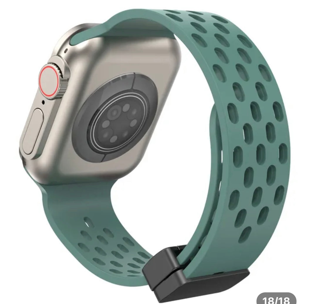 Apple Watch band 42/44/45/49-dark green استيك ساعه و ليس ساعه