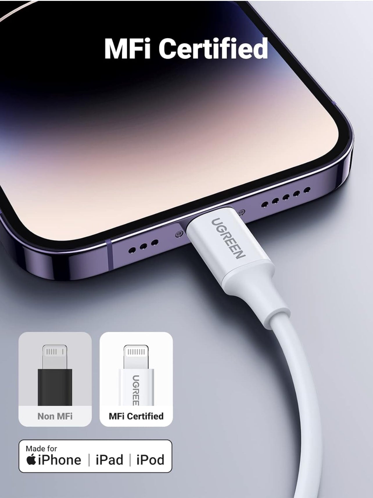 Ugreen USB-C to Lightning 2m Mifi certificate