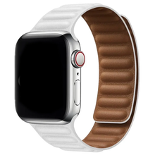 Load image into Gallery viewer, Leather Link Magnetic Suction Band For Apple Watch 42/44/45/49
