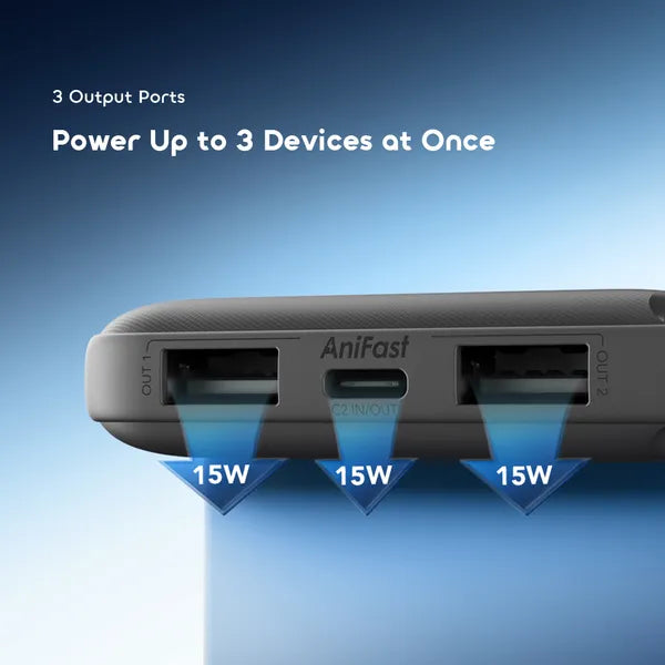 Oraimo PowerFlow L1 10000mAh Power Bank – 15W Type-C Fast Charging | OPB-1103