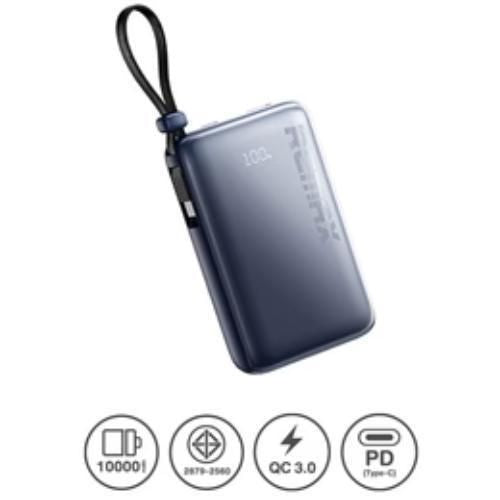 Remax RPP-19 10000mAh Power Bank with Built-in Type-C Cable – 22.5W Super Fast Charging, LED Digital Display