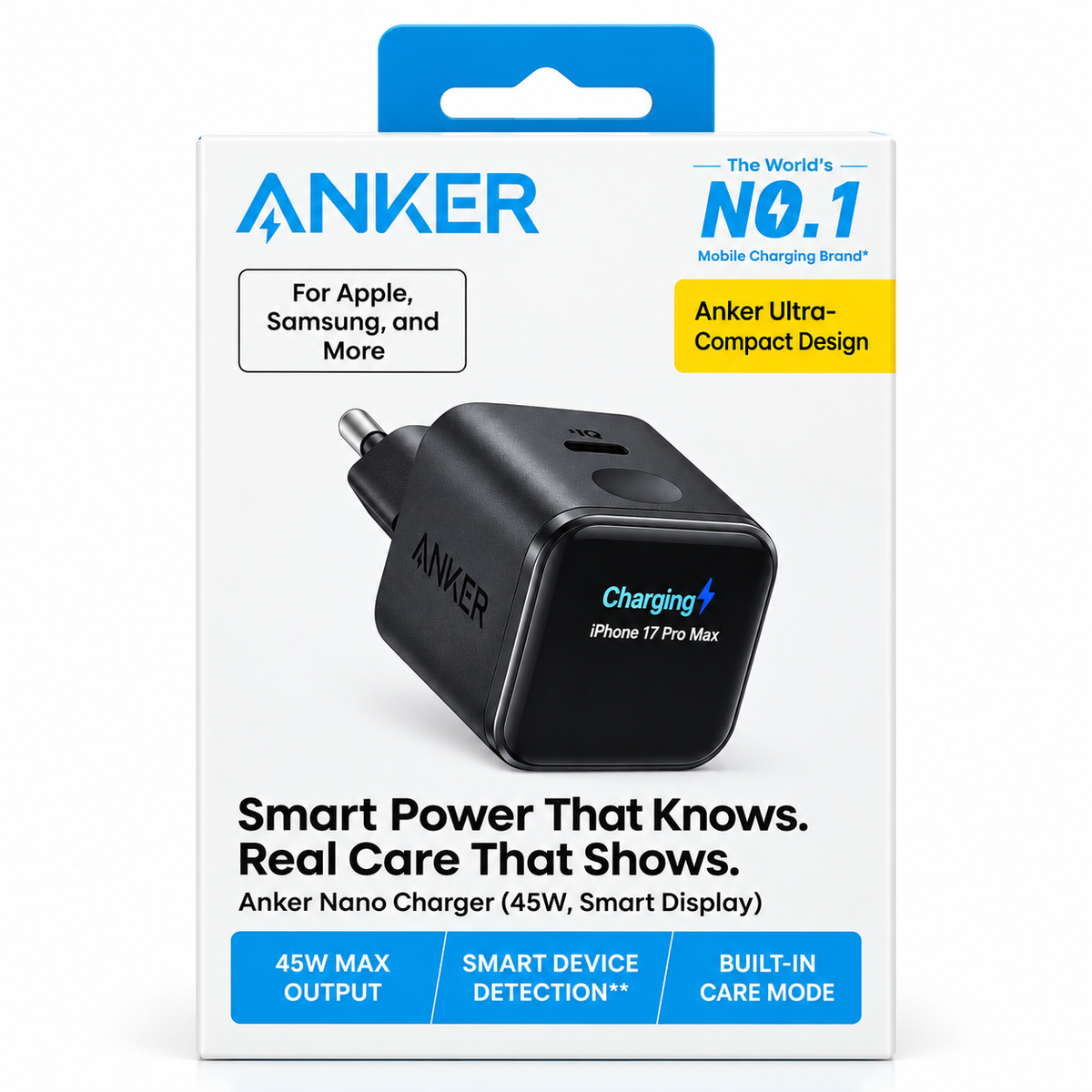 Anker Nano Charger (45W, Smart Display)