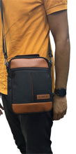 Load image into Gallery viewer, Tablet bag with shoulder strap -10 inch (brown/black)
