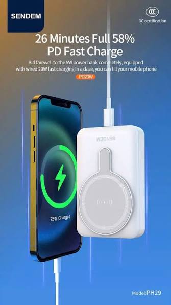 Sendem wireless powerbank 10000 mah , PH29