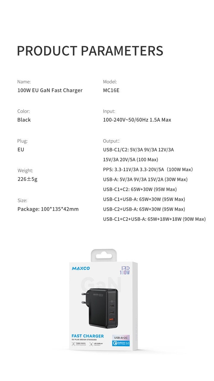 100 w GAN fast charger