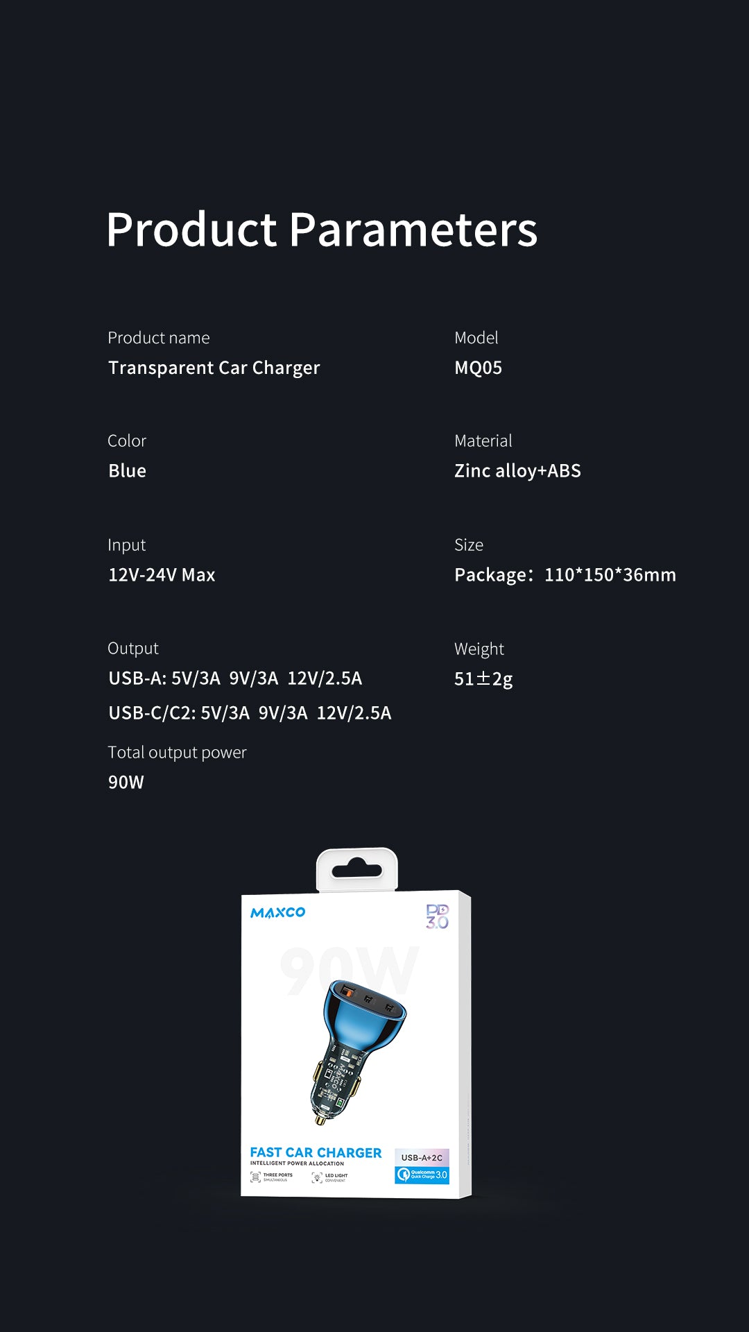 90 w Mexco Car Charger