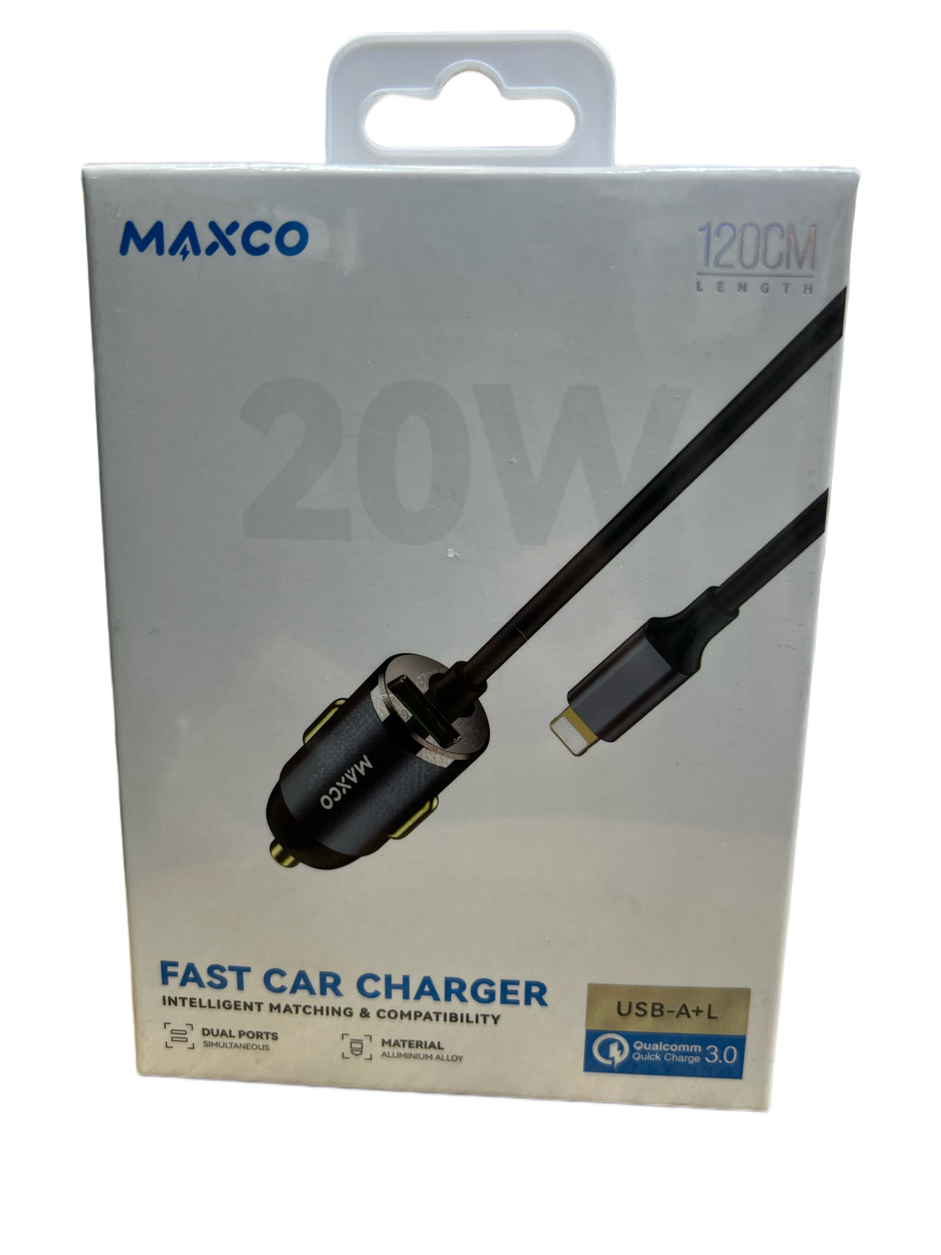 20 w MAXCO Car charger with lighting cable