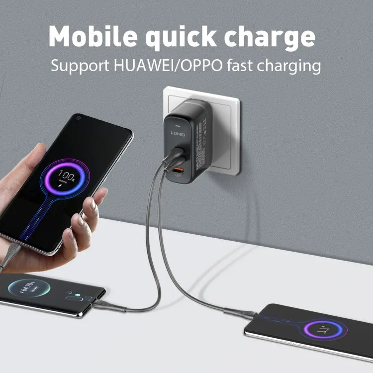 LDNIO 65W Type-C to Type-C Cable Support PD QC3.0 4.0+ ,2 Meter.