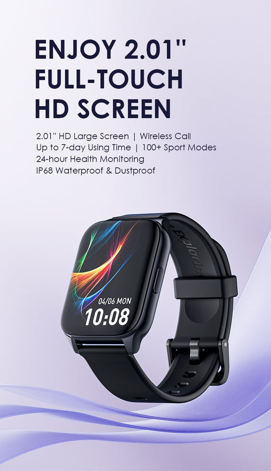 Oraimo Watch 4 Plus 2.01 inch HD 500 nits bright display