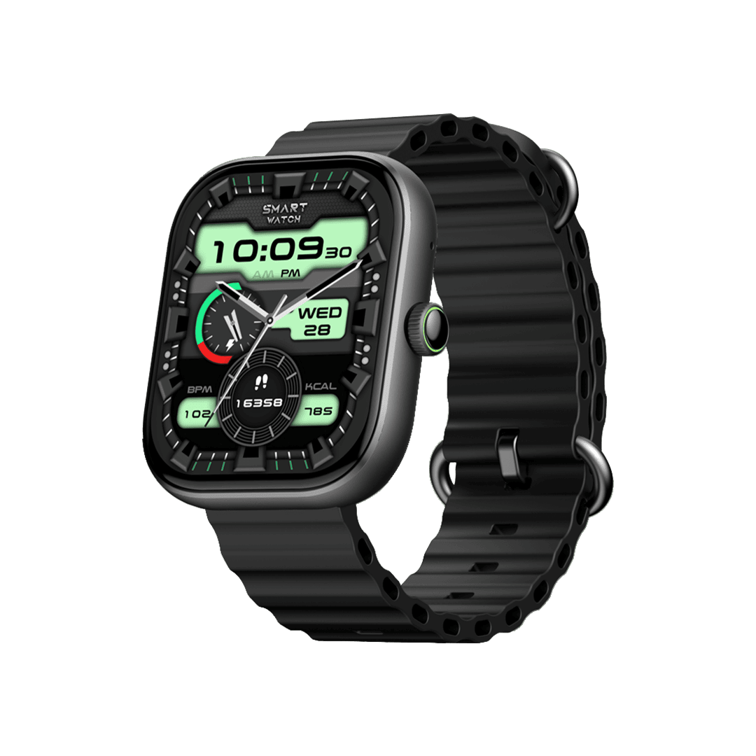 Oraimo Watch 6 OSW-807 smartwatch with black strap - front view
