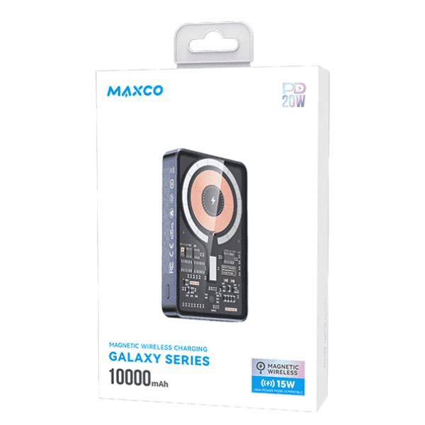 Maxco MP08 Galaxy Series 10000mAh Magnetic Wireless Charging 15W – Gray