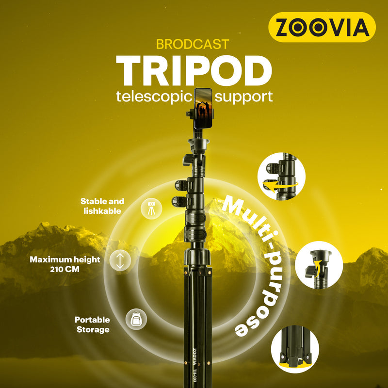 ZOOVIA BROADCAST TRIPOD TELESCOPIC SUPPORT TH-003R
