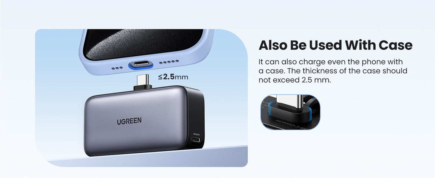 UGREEN Mini Power Bank 5000mAh 22.5W 2 Ports