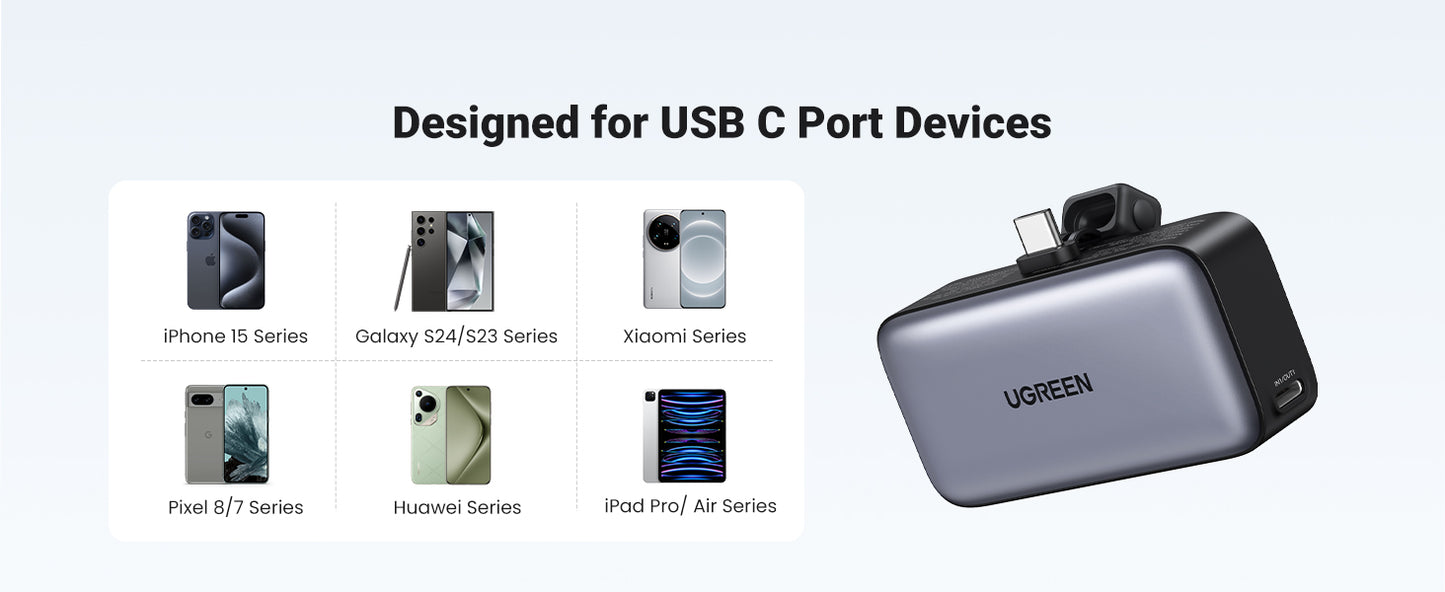 UGREEN Mini Power Bank 5000mAh 22.5W 2 Ports