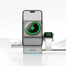 Load image into Gallery viewer, Maxco MW11 Geometric QI2 Magnetic Wireless Charger 3 IN 1 Wireless Charger
