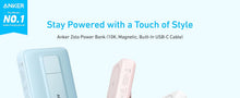 Load image into Gallery viewer, Anker Zolo Magnetic Power Bank (10K,30W,Built-in USB-C Cable)
