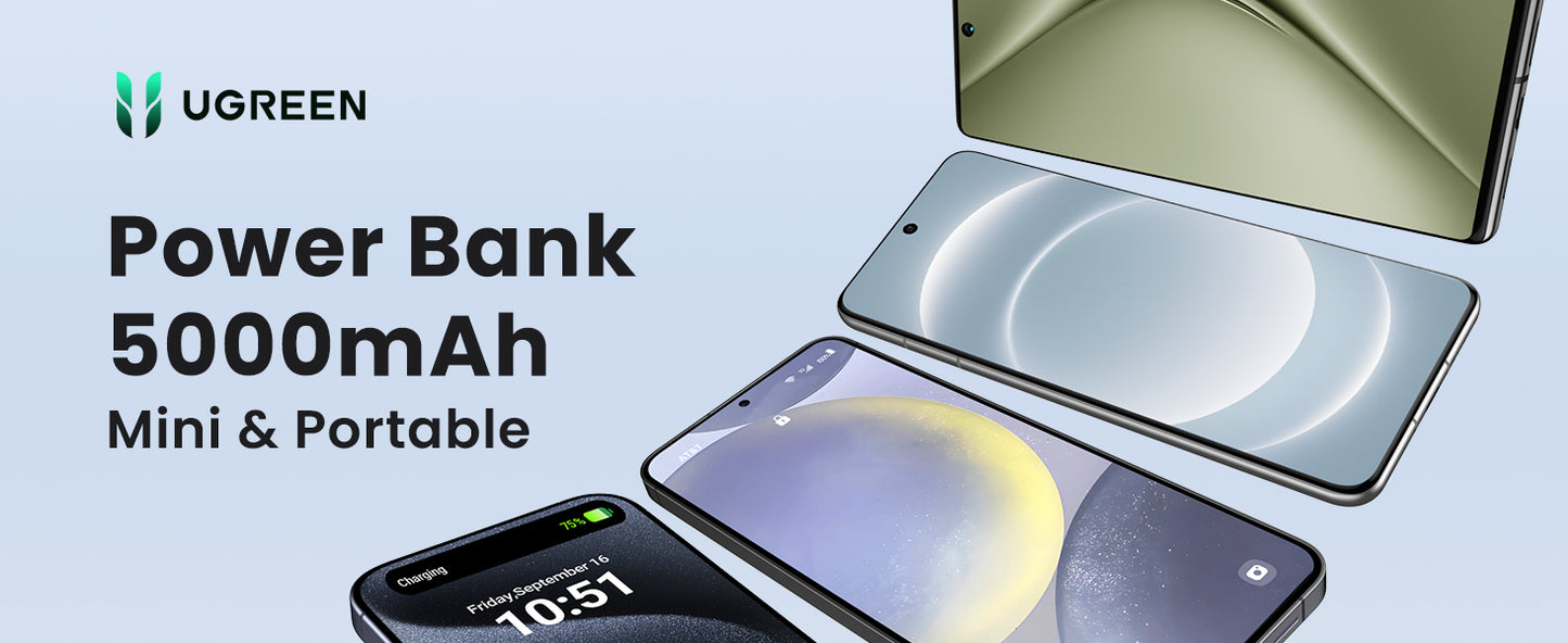UGREEN Mini Power Bank 5000mAh 22.5W 2 Ports