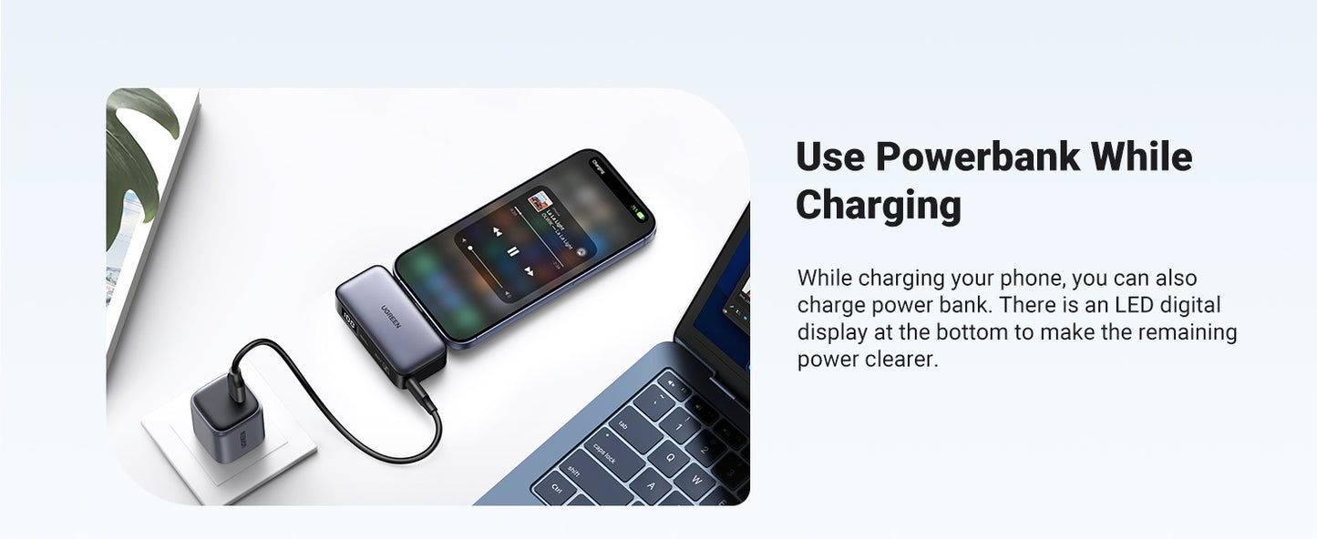 UGREEN Mini Power Bank 5000mAh 22.5W 2 Ports