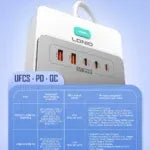 LDNIO Universal Power Strip – 13-in-1 with 65W PD Fast Charging (8 Universal Outlets, USB-C, Lightning, USB-A)