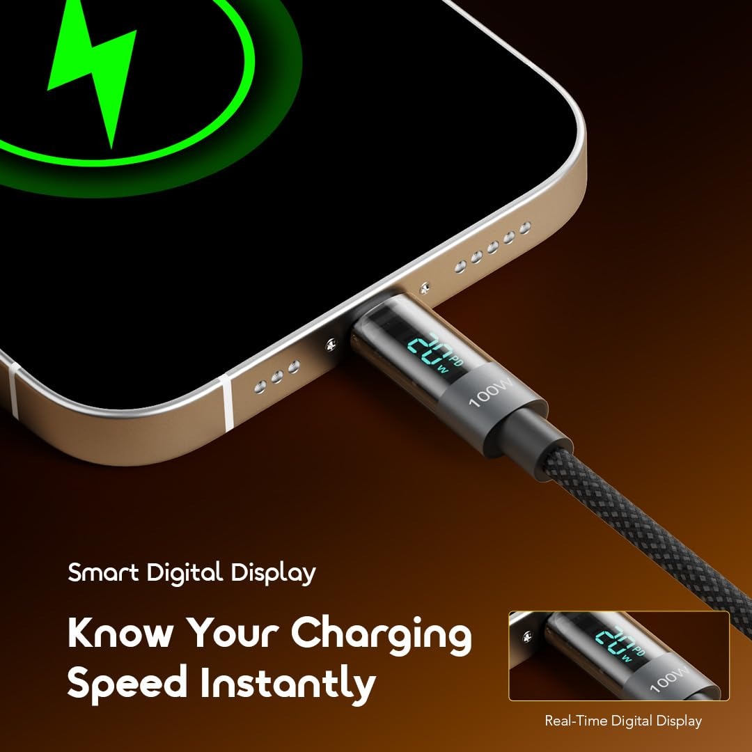 Oraimo OCD-175CC 100W USB-C to USB-C Fast Charging Cable-1.2M