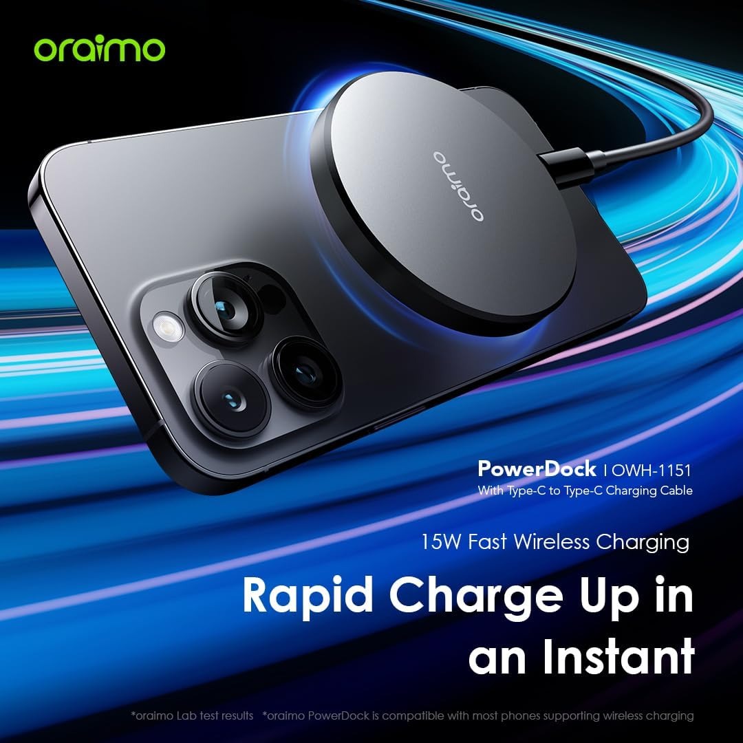 Oraimo PowerDock (OWH-1151), 15W Safe and Fast Wireless Charging