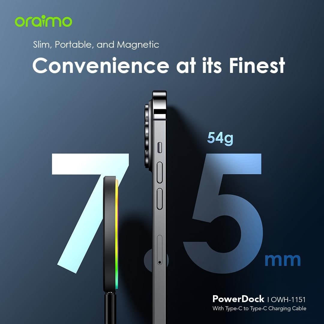 Oraimo PowerDock (OWH-1151), 15W Safe and Fast Wireless Charging