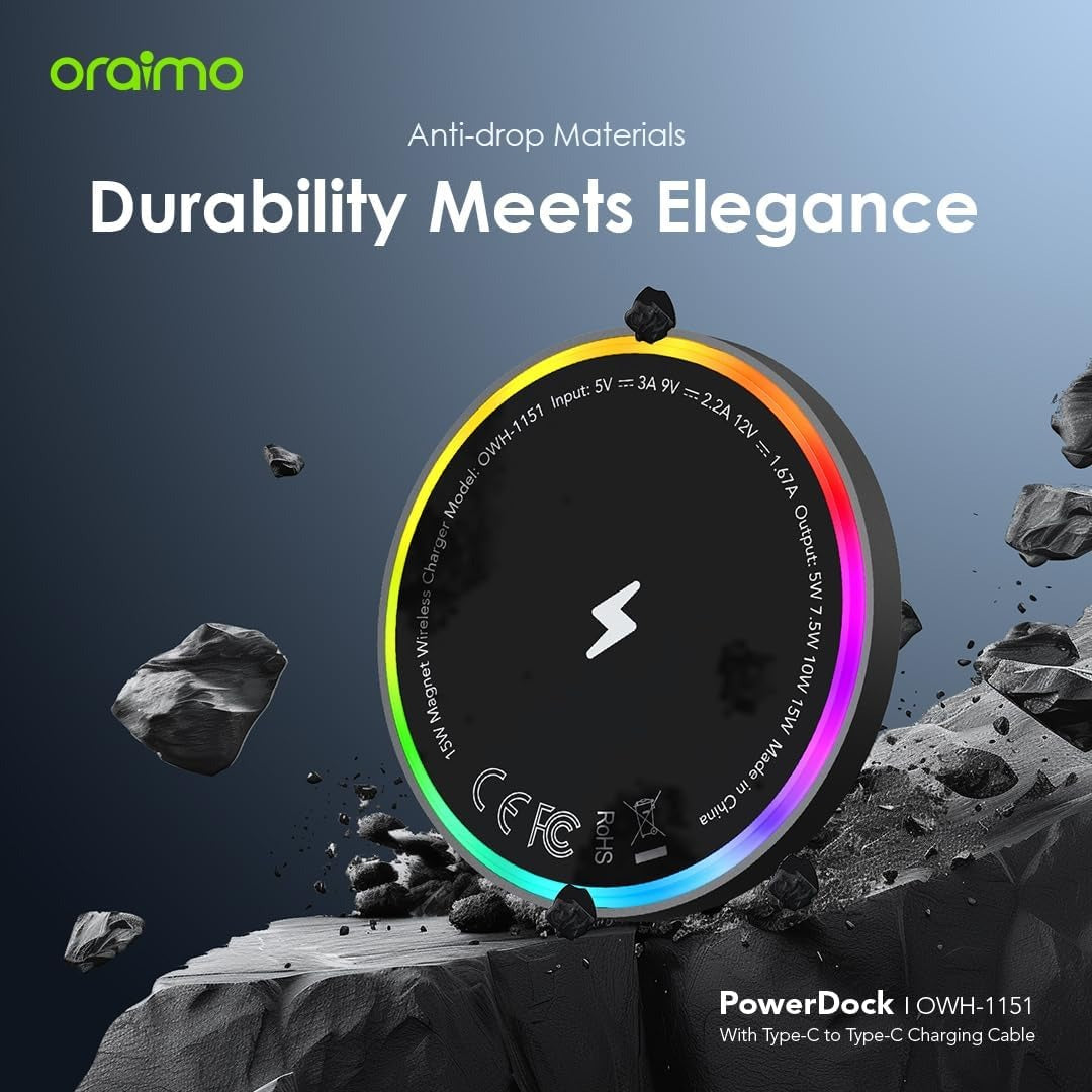 Oraimo PowerDock (OWH-1151), 15W Safe and Fast Wireless Charging