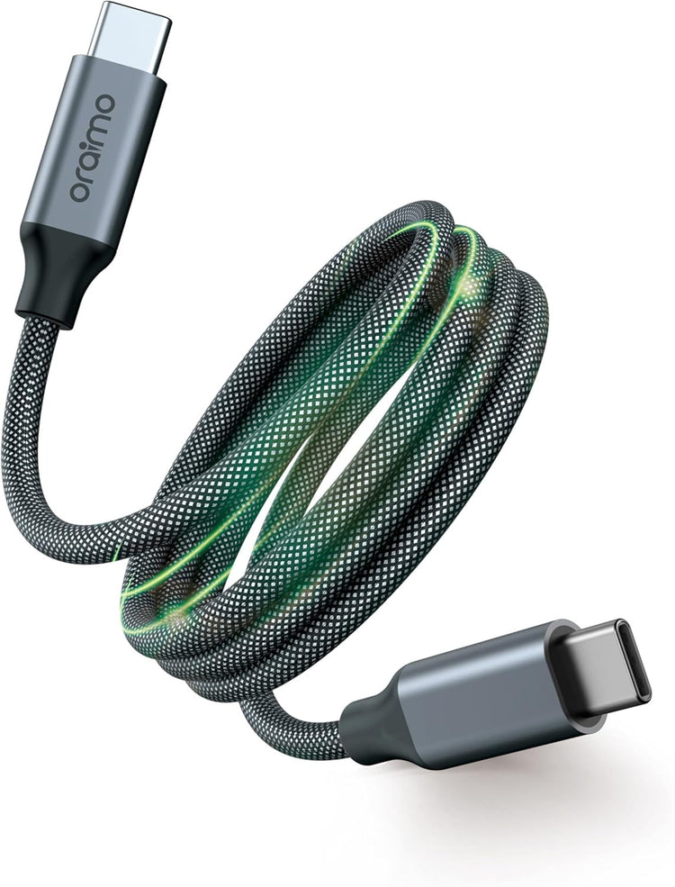 كابل Oraimo OCD-710CC MagCable USB-C إلى USB-C — بطول 1 متر، شحن سريع PD بقدرة 60 واط