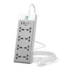LDNIO Universal Power Strip – 13-in-1 with 65W PD Fast Charging (8 Universal Outlets, USB-C, Lightning, USB-A)