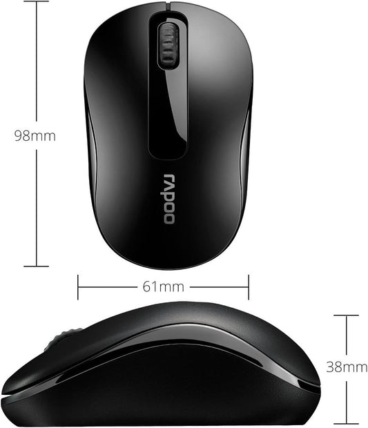 Rapoo M10 Plus 2.4Ghz Wireless Optical Mouse Black