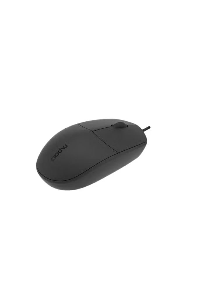 Rapoo N100C Type-C Wired Mouse (Black)