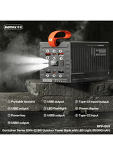 Load image into Gallery viewer, Power Bank 50000mAh , Ultra High Capacity Power Bank  22.5W QC Fast Charging, 5 Outputs, Dual Input (Type-C &amp; Micro USB), Smart LED Display, and Multi Protection System , Container Inspired Design- RPP-161
