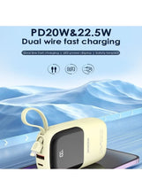 Load image into Gallery viewer, 10000mAh 22.5W Fast Charge Dual Wire Fast Power Bank PH-116 Series LED power display
