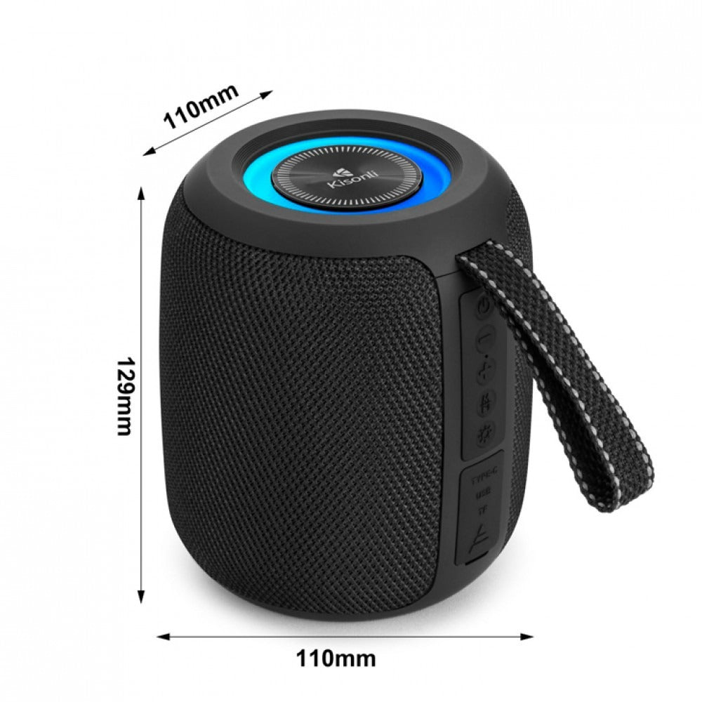 Speaker Kisonli Q26, Bluetooth, USB, SD, FM, RGB