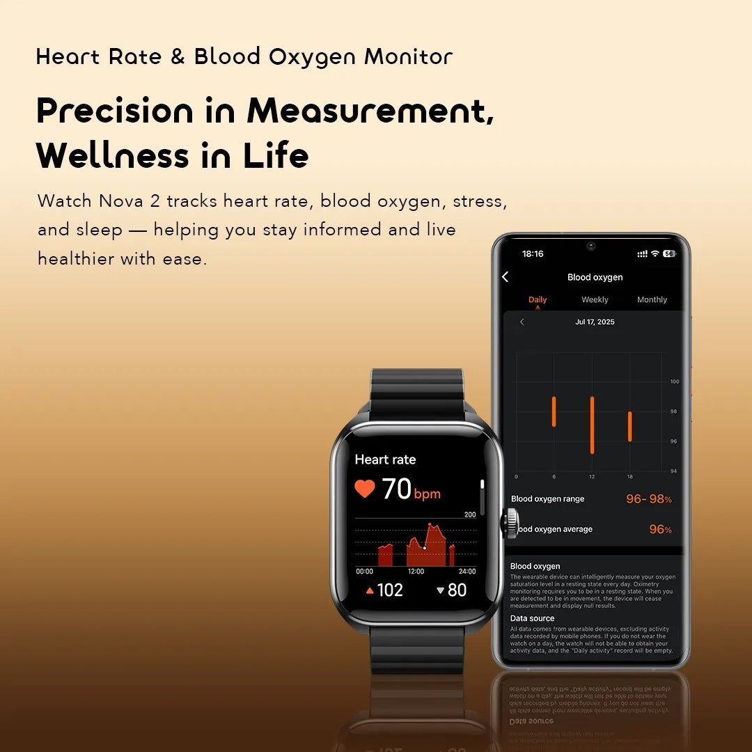 Oraimo Watch Nova 2 (OSW-814) Smart Watch – 2.01" AMOLED