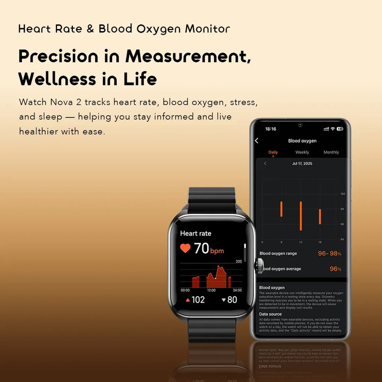 Oraimo Watch Nova 2 (OSW-814) Smart Watch – 2.01" AMOLED