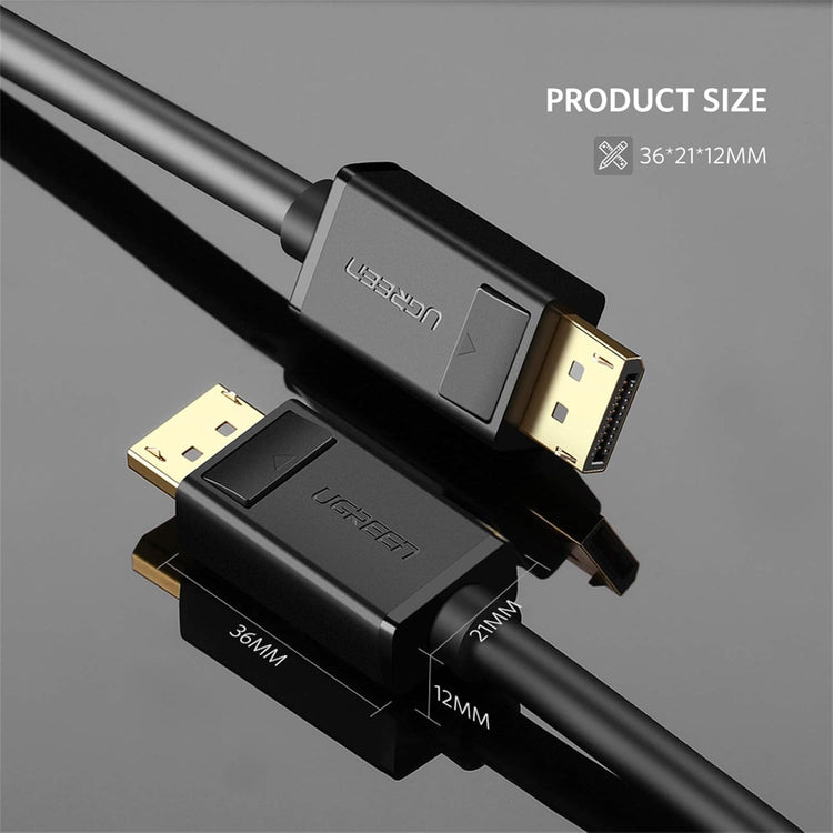 كابل Ugreen DisplayPort ذكر إلى ذكر بطول 102 (أسود)