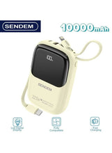 Load image into Gallery viewer, 10000mAh 22.5W Fast Charge Dual Wire Fast Power Bank PH-116 Series LED power display
