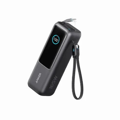 Anker Zolo Power Bank 25K, 165W, Built-In and Retractable Cables