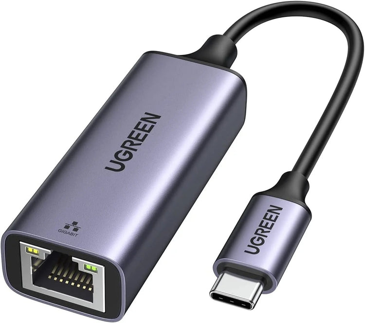 محول UGREEN 50737 CM199 من USB-C إلى إيثرنت 10/100/1000 (رمادي فضائي)