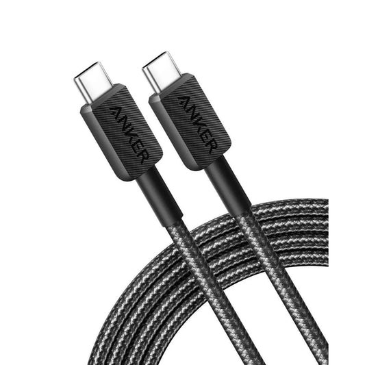 Anker Nylon Cable 322 USB-C to USB-C - 6ft - 60W - Black | A81F6P11