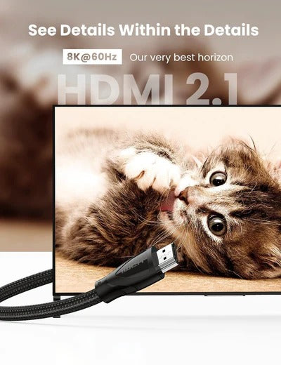 كابل UGREEN HDMI 2.1 بدقة 8K، 8K60HZ، بطول 5 م (80405)
