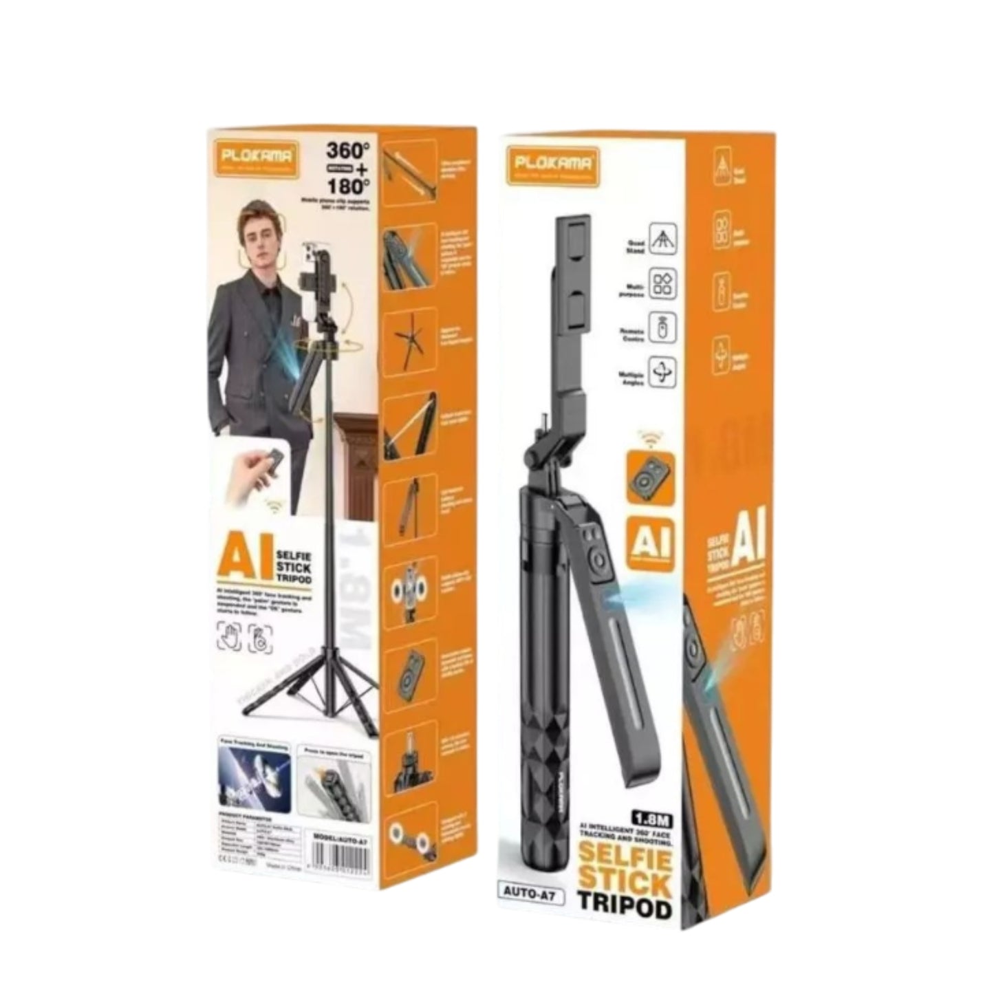 PLOKAMA Selfie Stick Tripod Auto A7