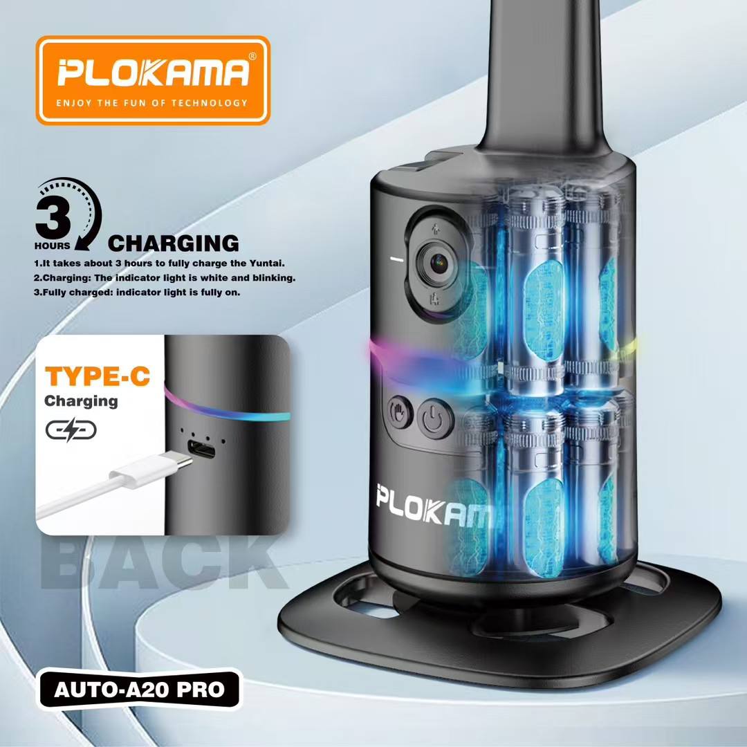 PoLkama A20-PRO Mobile Phone Stabilizer with 360° Face Tracking, SELFIE Type-C Port & Remote