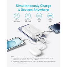 Load image into Gallery viewer, Anker Zolo Powerbank 10000mAh 30W Fast Portable Charger Built-in USB-C Lightning Cables A1680
