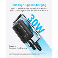 Load image into Gallery viewer, Anker Zolo Powerbank 10000mAh 30W Fast Portable Charger Built-in USB-C Lightning Cables A1680

